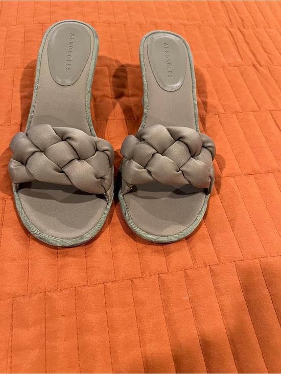 AEROSOLES Shoes - AEROSOLES Braided Slide Mules - Taupe Gray
